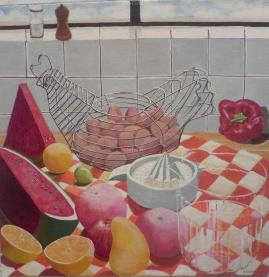 gALLINA Acrylic Textile Still Life Paintings