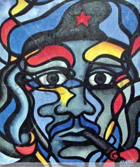 "mi amigo el che" Oil Canvas Portrait