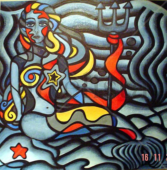 "la sirena varada" Oil Canvas Figure Painting