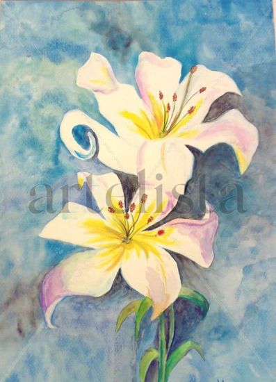 Lilis Watercolour Paper Floral Painting