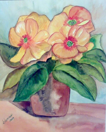 Maceta con flores...