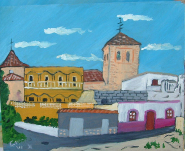 Alqueria , Alpujarra, La Iglesia de Crespo Oil Panel Landscaping