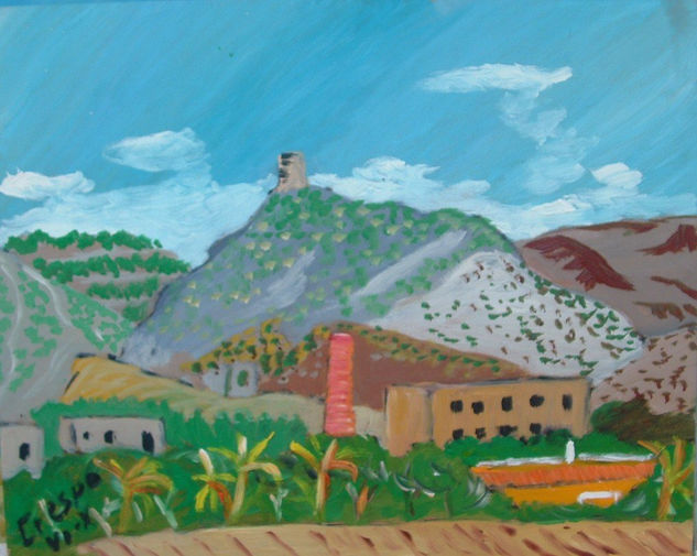 Paisaje de la ALquería de ADRA , aLPUJARRA DE Crespo Oil Panel Landscaping