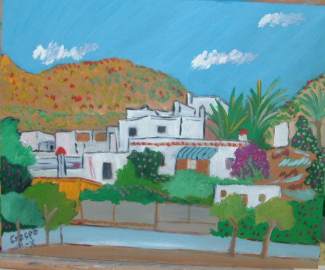 Casas de la ALquería de ADRA , Alpujarra de Crespo Oil Panel Landscaping