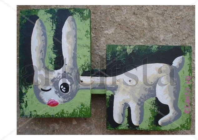 De la familia conejin Acrylic Panel Animals