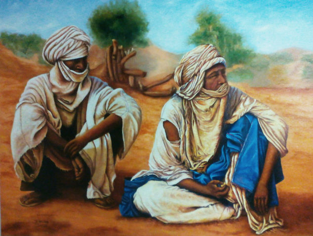 Los tuareg Óleo Lienzo Figura