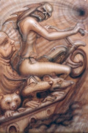 parca side-car Acrílico Papel Otros