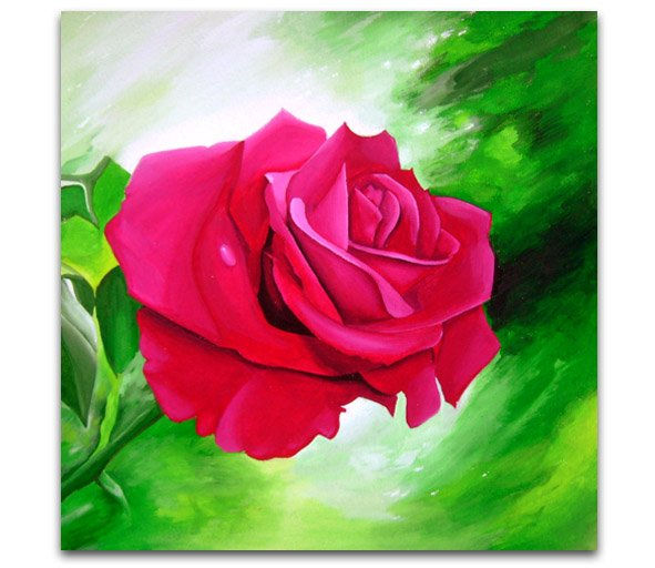 Rosa Oil Canvas Floral Painting