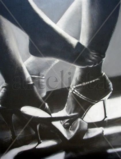 nueva era, en blanco y negro Acrylic Canvas Figure Painting