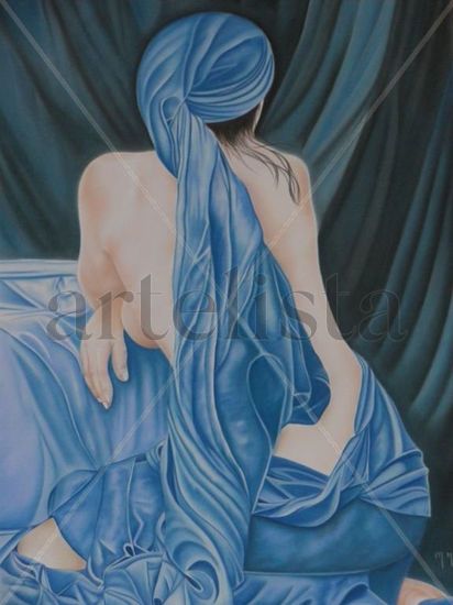 reflexion Pastel Paper Figure Painting