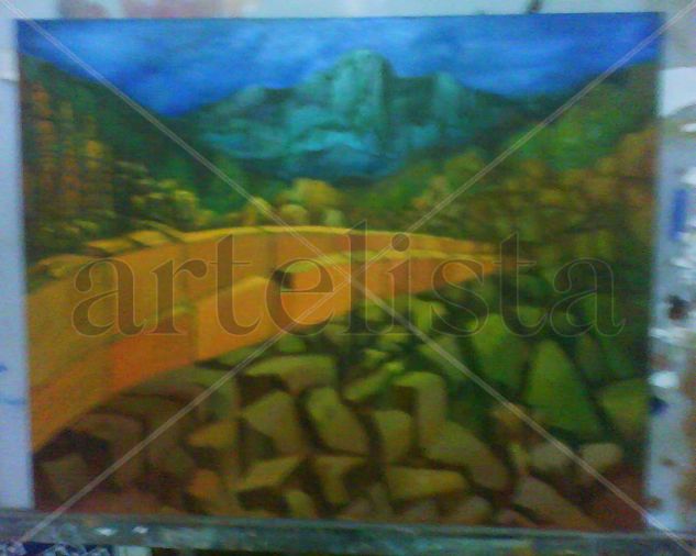 terraza 2 Oil Panel Landscaping