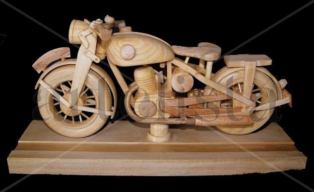 Motocicleta Zundapp 1932 Óleo Lienzo Paisaje