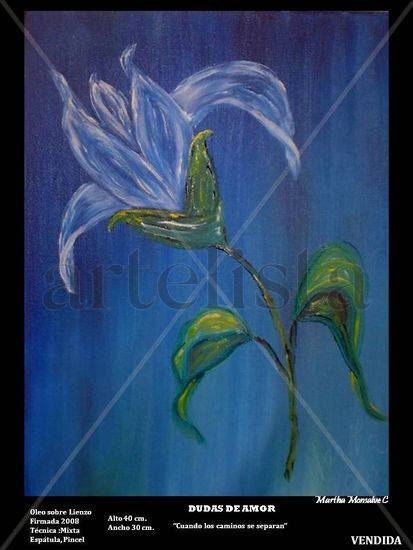 DUDAS DE AMOR Oil Canvas Floral Painting