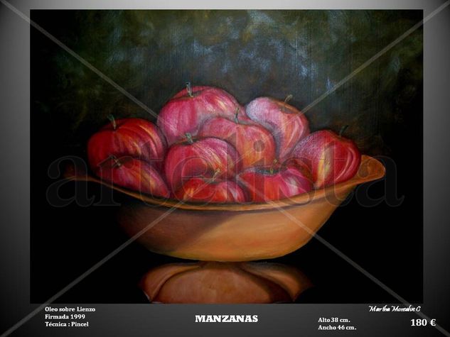 MANZANAS Oil Canvas Still Life Paintings