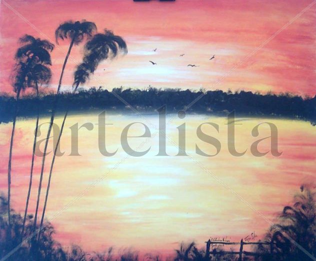O Entardecer Na Lagoa