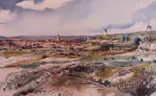 EL ROMERAL(TOLEDO.) Watercolour Paper Landscaping