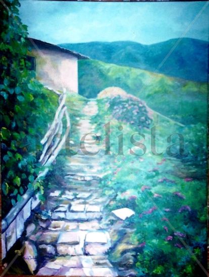 Entre montañas Oil Canvas Landscaping