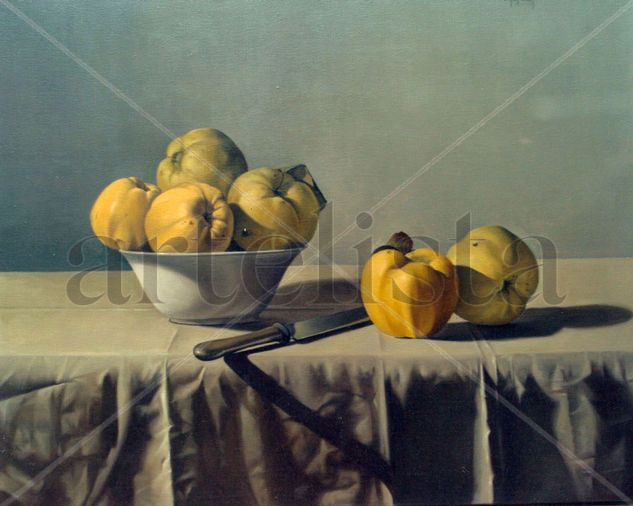 " Membrillos" Oil Canvas Still Life Paintings