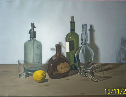 " Botellas y limon"