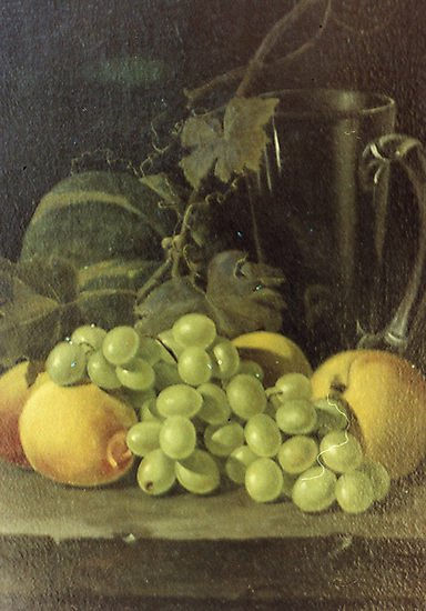 " Naturaleza muerta con uvas" Oil Canvas Still Life Paintings