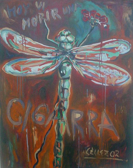 La muerte de la cigarra Oil Canvas