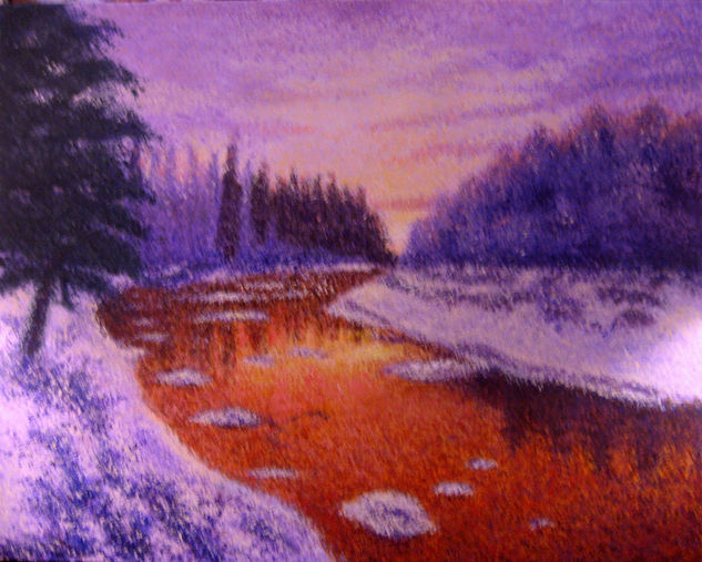 AGUA Y NIEVE Acrylic Canvas Landscaping