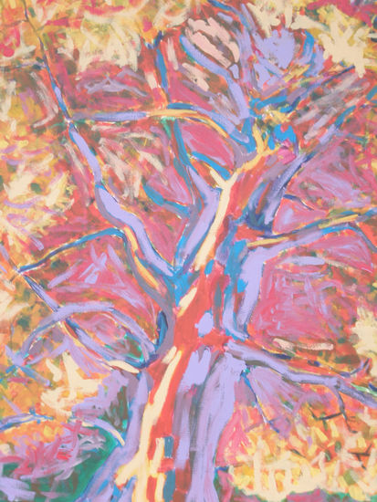 Arbol fuego Acrylic Canvas Landscaping