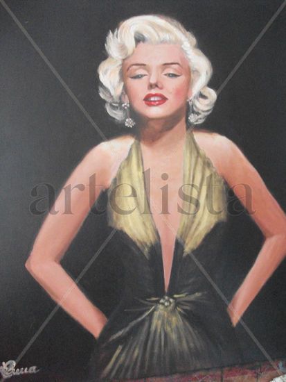 Homenaje a Marilyn Oil Canvas Figure Painting