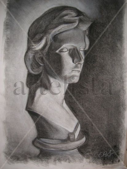 Dibujo de estatua. Carboncillo