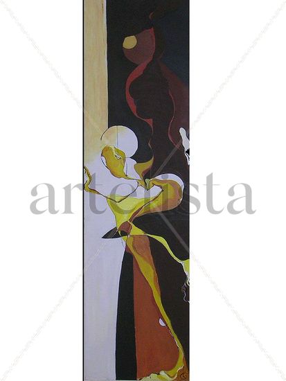 Tres Edades  (triptico1) Acrylic Panel Figure Painting