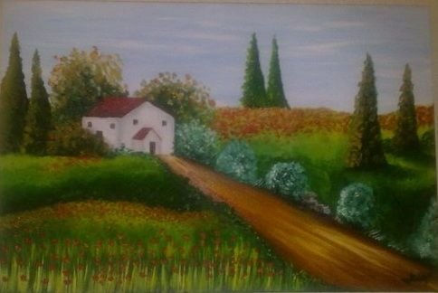 La esencia de la toscana Oil Canvas Landscaping