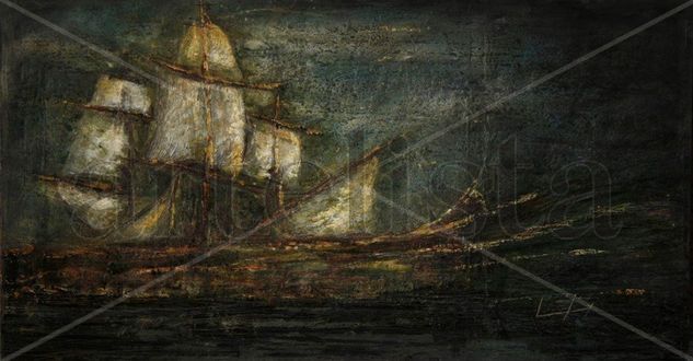 Marina truncada No.7 Oil Canvas Marine Painting