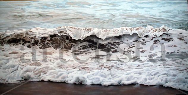 Espuma al vuelo Oil Panel Marine Painting