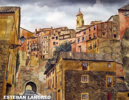 Albarracin Watercolour Paper Landscaping