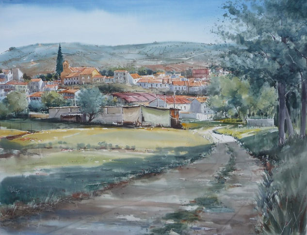 MORATA DE TAJUÑA(MADRID.) Watercolour Paper Landscaping