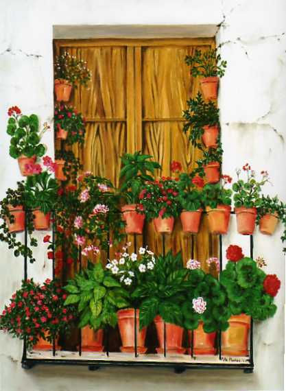 Balcon con macetas
