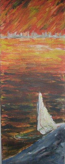 VELERO EN CLIMA CALIDO Acrylic Canvas Marine Painting