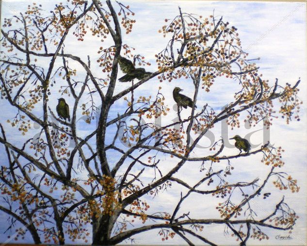 La hora de la merienda. Acrílico Lienzo Paisaje