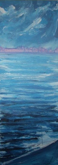 VELERO EN CLIMA FRIO Acrylic Canvas Marine Painting