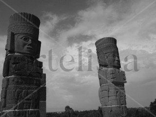 Gigantes de Tula Architecture and Interiorism Black and White (Digital)