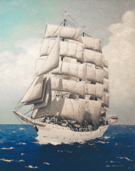 Navegar Oil Canvas Marine Painting