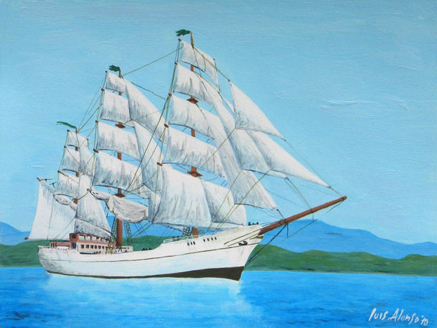 El Guayas Acrylic Card Marine Painting