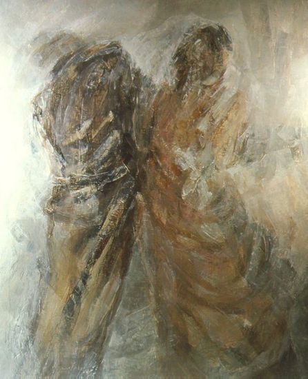 Los novios Oil Canvas Figure Painting