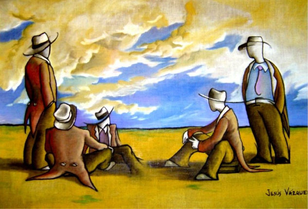 Observadores Óleo Lienzo Paisaje