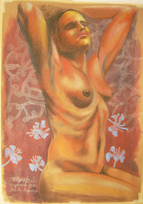 Desnudo y Flores