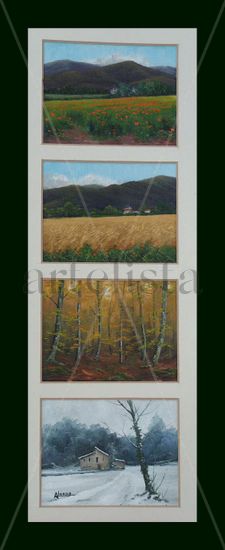 cuatro estaciones Oil Canvas Landscaping