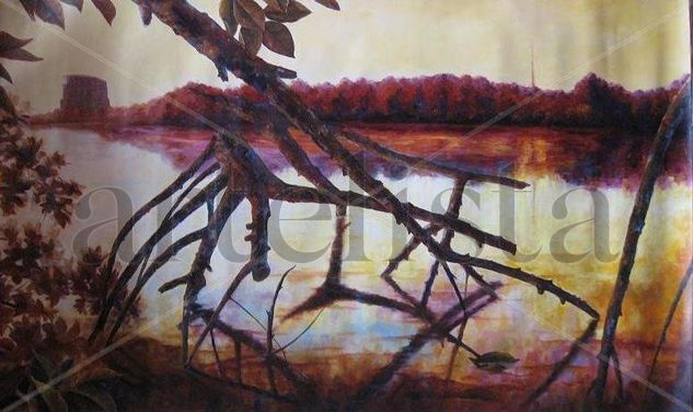 atardecer del manglar Oil Canvas Landscaping