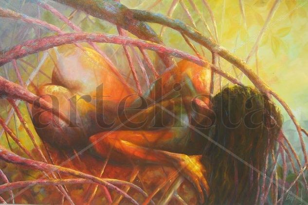 ninfa del manglar Oil Canvas Landscaping