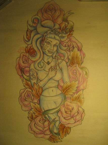 Pin up con tijeras