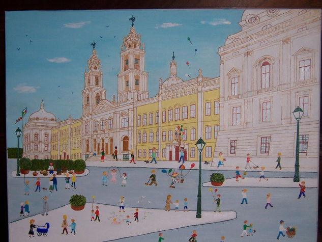 Palacio de Mafra (Portugal ) Oil Canvas Landscaping